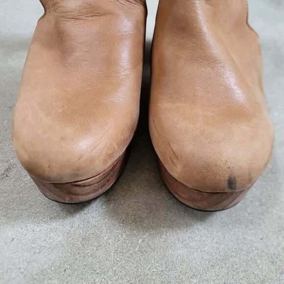 FREE PEOPLE CEDAR LEATHER WOOD BASE CLOG SIZE 41 - Picture 2 of 16